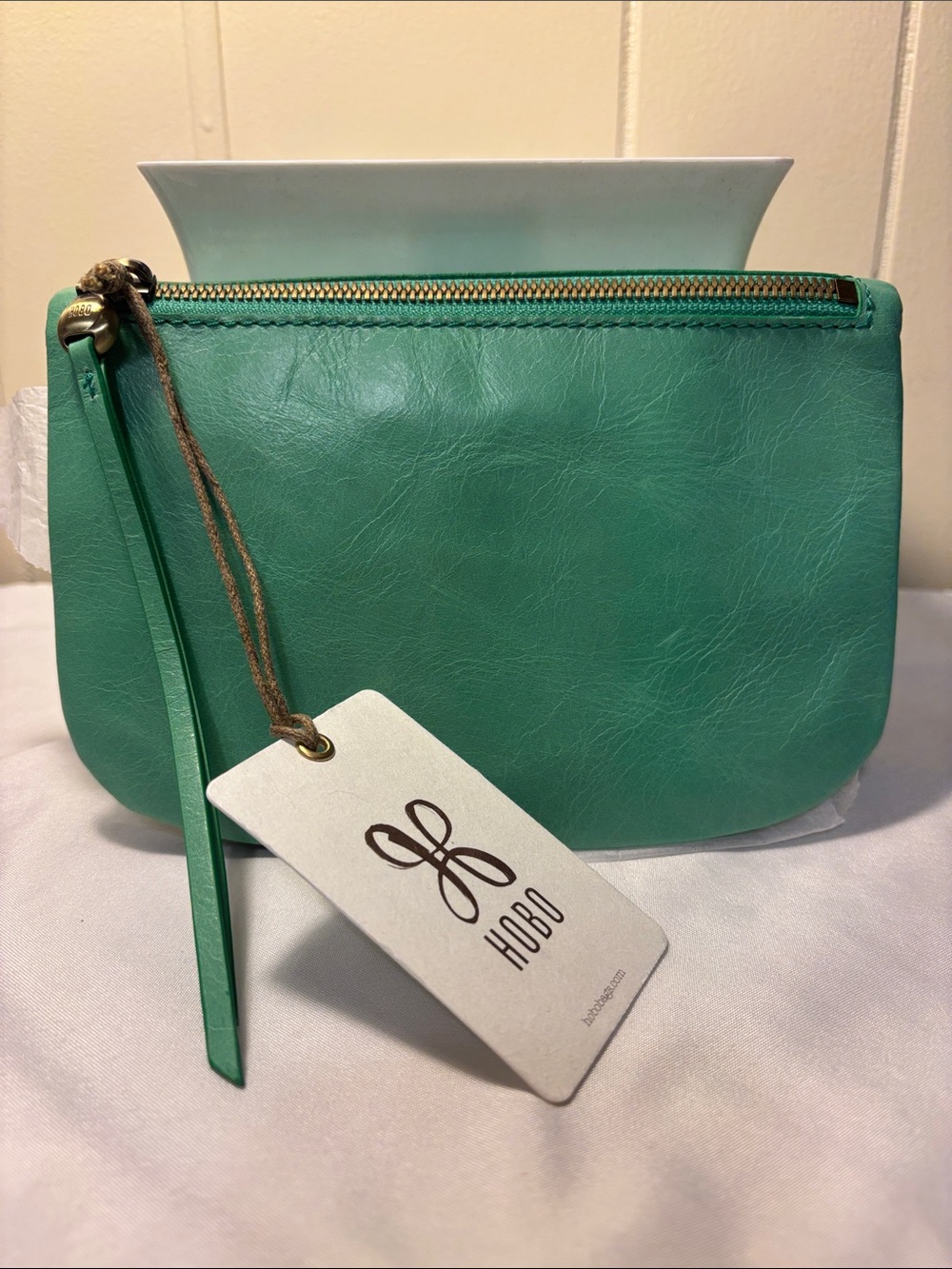 NWT HOBO Saunter Leather Convertible 3-way Belt Bag & Crossbody - Mint Green